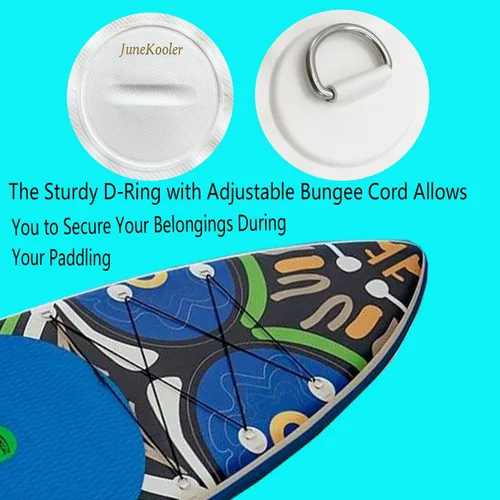 Miniatura 4 de JuneKooler - 8 piezas de anillos en D de acero inoxidable para barco inflable, parche de anillo en D de sup, parche de anillo D para kayak, parche