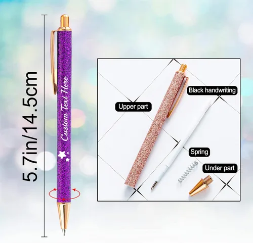 Miniatura 3 de Aolun 10 bolígrafos personalizados con nombre, bolígrafo retráctil con mensaje de texto para mujeres, enfermeras, escritura, cumpleaños, graduación