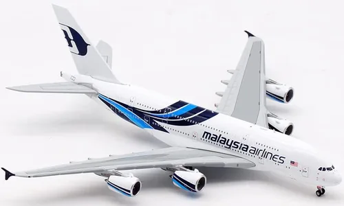Miniatura 6 de JC Wings Malaysia Airlines para Airbus A380 9M-MNE 1/400 DIECAST modelo preconstruido