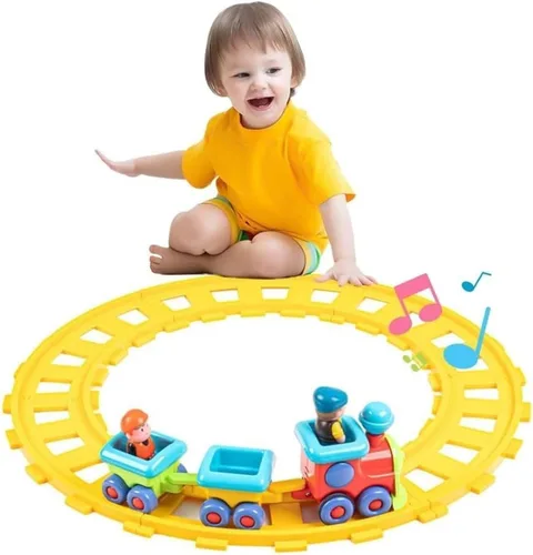 Tren de juguete, juguetes musicales de tren eléctrico, juegos de tren eléctrico para niños, pistas de tren, juegos de tren adecuados para niños de 1
