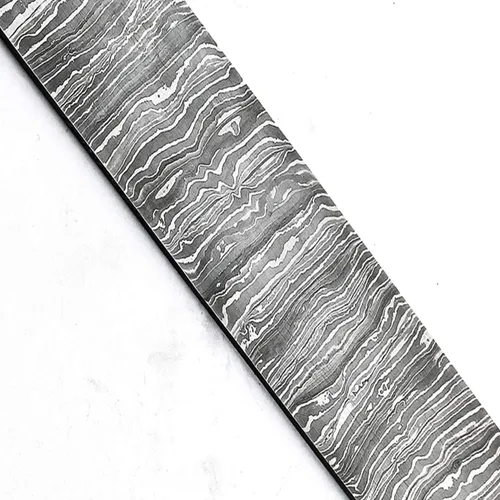 Miniatura 2 de PAL 2000 KNIVES DAM-9000 Billet de Damasco para la fabricación de cuchillos - Patrón de tormenta de fuego de barra 12" x 2" x 0.197 in