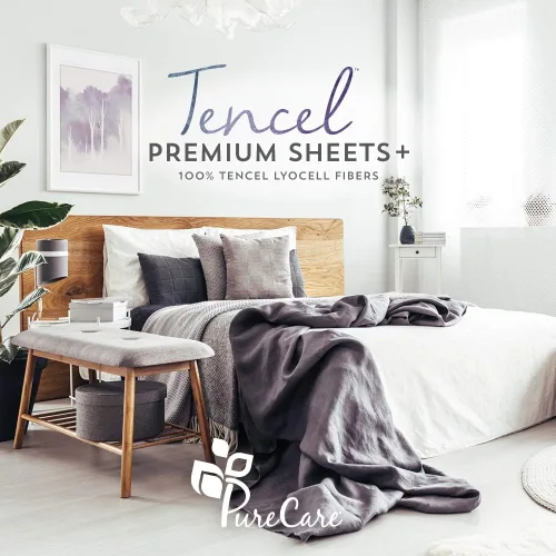 Miniatura 2 de PureCare Elements Cool Touch - Juego de sábanas con 100 % Tencel, esquinas de ajuste preciso y fundas de almohada envolventes, tamaño individual XL