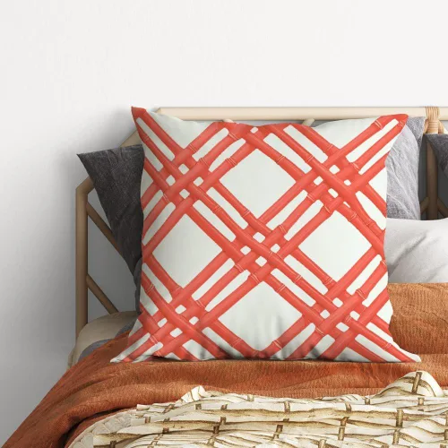 Miniatura 4 de ArogGeld Summer House - Funda de cojín geométrica naranja y roja, fundas de almohada decorativas para el hogar, de doble cara, para sofá