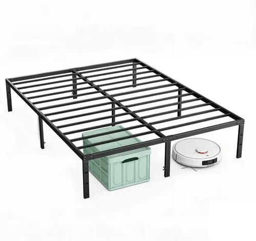 Miniatura 10 de OLIXIS 14in Metal Twin Bed Frame High with Storage Space, Sturdy Steel Slat Support with 800LBS Heavy Duty, No Box Spring Needed, Easy Assembly
