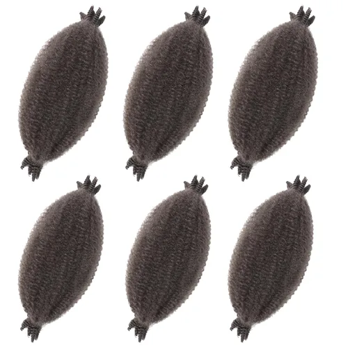 Miniatura 27 de Marley Twist - Cabello trenzado marrón Spring Twist de 18 pulgadas, cabello Marley para rastas suaves de imitación mariposa, cabello trenzado rizado