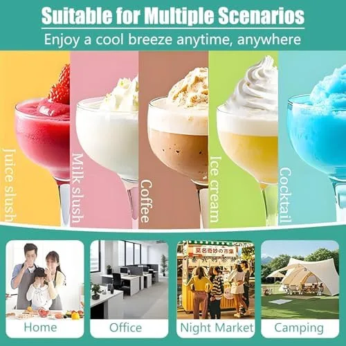 Miniatura 7 de Máquina de granizado de 8 litros, máquina automática de bebidas con rotación de 360°, múltiples funciones preestablecidas, panel de control HD