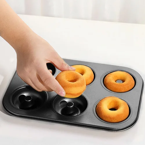 Miniatura 5 de Shudyear Molde para hornear de acero al carbono antiadherente para donas caseras y postres, 2