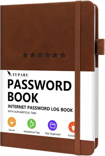 Miniatura 20 de Libro de contraseñas con pestañas alfabéticas - Organizador de direcciones de Internet y contraseñas de tapa dura - Cuaderno de contraseñas para Rosa
