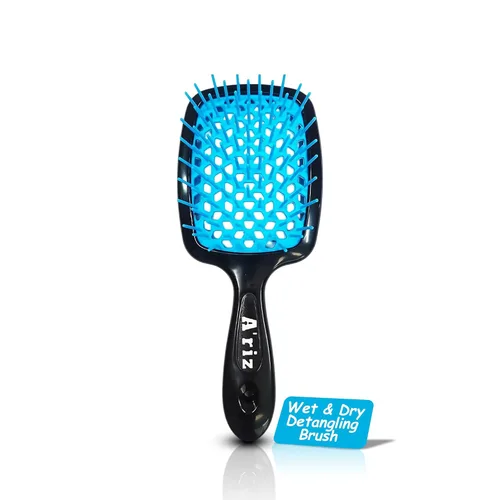 A'riz Cepillo desenredante y peine – Sin dolor, cepillo sin enredos para cabello rizado, liso, húmedo o seco – Deslizamiento suave para mujeres,