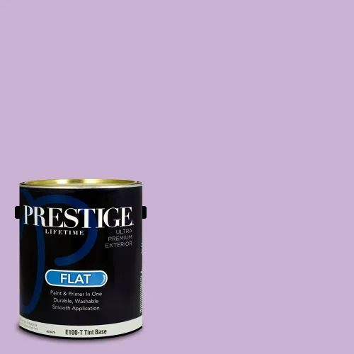 Miniatura 100 de PRESTIGE Pinturas de pintura interior e imprimación en uno, 1 galón, plano, combinación comparable de Sherwin Williams* Kimono Violet*