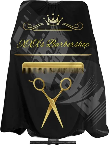Miniatura 24 de Capa de peluquero personalizada, Capa de salón para corte de pelo personalizada para hombres