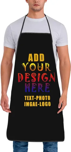 Delantales personalizados para añadir nombre, logotipo, texto, foto, diseño de imagen, delantal de chef para grandes regalos