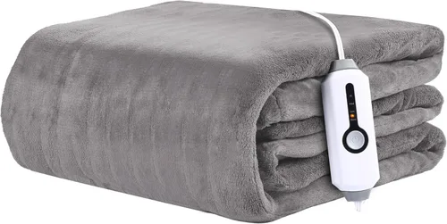 Miniatura 17 de Manta Eléctrica Térmica de Franela y Sherpa 50"x60" Tamaño Throw - 4 Niveles de Calor, Apagado Automático 10H, Calentamiento Rápido, Acogedora