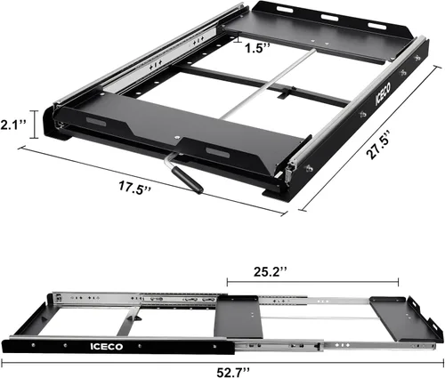 Miniatura 2 de ICECO Montaje deslizante para refrigerador portátil JP Pro Series, refrigerador de coche congelador deslizante