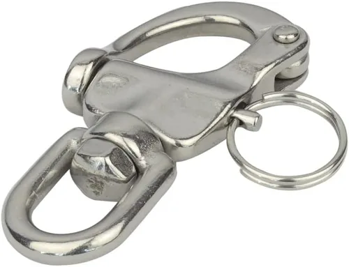 Miniatura 4 de Grilletes giratorios de acero inoxidable 316 con pasador de liberación rápida para barco, correa de perro, pulsera, cámara de 3