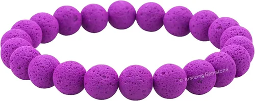 Miniatura 491 de Amazing Gemstone Pulsera de cristal para mujeres y hombres, pulsera de cristal curativo de protección, pulsera elástica con cuentas de piedras