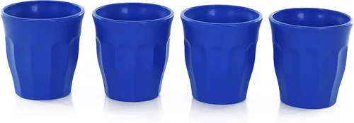 Miniatura 4 de Mintra Home Vasos y vasos irrompibles (colección negra) (paquete de 32 surtidos, 7 onzas), 3.125 pulgadas de alto x 2.875 pulgadas de ancho