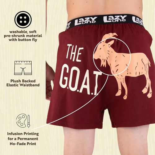 Miniatura 45 de Lazy One Divertidos boxers de animales, ropa interior humorística, novedosos pantalones cortos, regalos de broma para hombres