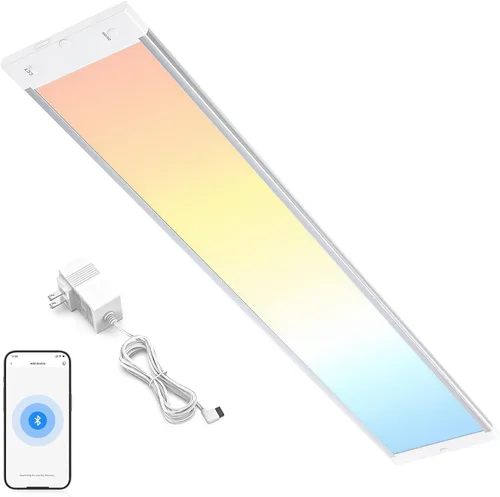 Miniatura 8 de MYPLUS Kit de iluminación LED para debajo del gabinete, luz de cocina de 5 temperaturas de color debajo de la cabina con aplicación de malla