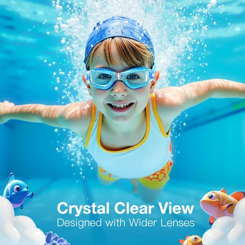 Miniatura 5 de Braylin Gafas de natación para niños, paquete de 2 gafas de natación para niños, adolescentes, niños o niñas, gafas de natación para piscina