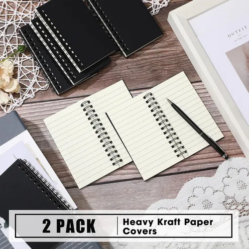 Miniatura 7 de Jutom 2 cuadernos pequeños en espiral, blocs de notas de 3 x 5 pulgadas, cuadernos de bolsillo pequeños a granel, mini bloc de notas con páginas