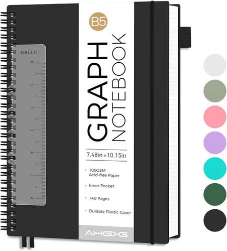 Miniatura 31 de AHGXG Diario de puntos, cuaderno en espiral de cuadrícula de puntos de 8.5 x 11 pulgadas, cuaderno de puntos grande A4, papel grueso de 3.53 oz/m²