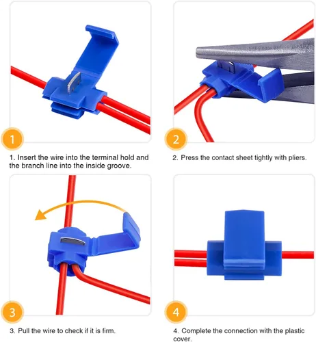 Miniatura 3 de Nilight Kit surtido de terminales aislados con grifo T y cable sin soldadura de empalme rápido, 100 unidades 22-18 18-14 12-10 AWG T Tap 100