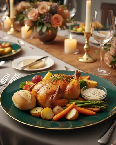 Miniatura 6 de PULOTE 100 piezas de platos de plástico verde - Platos desechables verdes con borde dorado - Incluye 50 piezas de cena de 10.25 pulgadas, 50 piezas