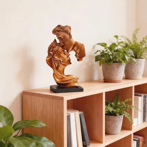Miniatura 4 de Escultura de beso para parejas, arte abstracto, escultura de pareja, decoración de estatua de resina, estatua romántica utilizada para decoración