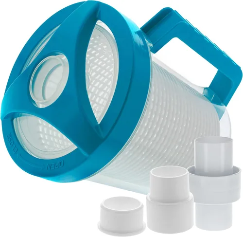 U.S. Pool Supply Atrapasador de hojas de piscina - Recipiente de hojas de piscina en línea, aspiradora para limpiador enterrado, cesta de filtro de