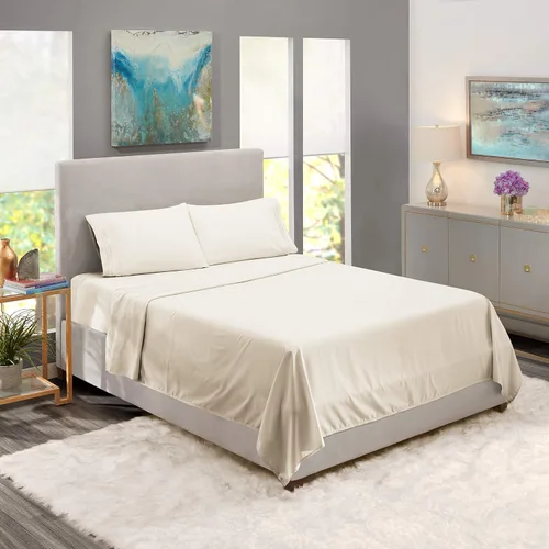 Miniatura 4 de Solo sábana encimera – 1 sábana encimera lisa al tacto de calidad de hotel, 100% algodón, ajuste perfecto para camas individuales de gran
