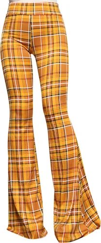 Miniatura 90 de ShopMyTrend - Pantalones de yoga largos con piernas anchas y acampanadas estilo palazzo, con cintura alta, para mujer
