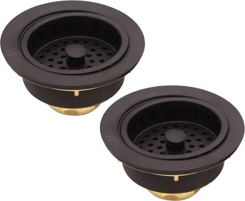 Miniatura 14 de Westbrass D214-05 - Colador grande para fregadero de cocina estilo poste de 3-1/2 pulgadas, níquel pulido