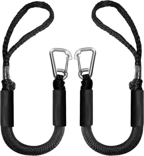 Línea de muelle de barco de 2 pies con absorción de golpes, líneas de muelle elástico para barcos, accesorios ideales para SeaDoo, kayak, pontón,