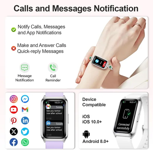 Miniatura 4 de Smart Watches for Women,Fitness Tracker Watches with Sleep Monitor/Heart Rate/Blood Oxygen,IP68 Waterproof FitnessTracker with Long