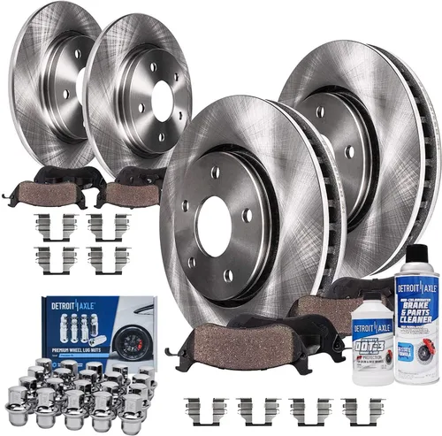 Miniatura 62 de Detroit Axle - 4 rotores de freno para Ford 2012 2013 2014 F-150 Lobo, repuesto de rotores de freno de disco: rotor delantero de 13.78 pulgadas