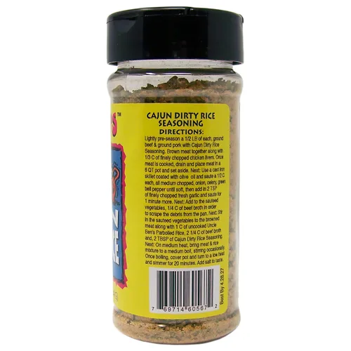 Miniatura 4 de Andy Roo's Condimento criollo de arroz sucio cajún sin sal, coctelera de 4 onzas