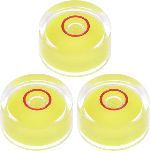 HARFINGTON 3 unidades de nivel redondo de burbuja de 0.709 x 0.354 in, mini niveles circulares de espíritu de diana para nivelación de cámara,