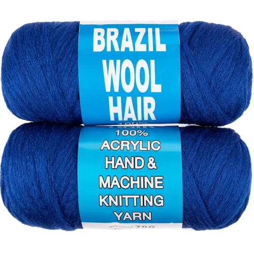Miniatura 14 de 8 piezas de lana brasileña para trenzas, negro natural, cabello de lana brasileña para trenzar para mujeres, hilo para cabello para locs falsos