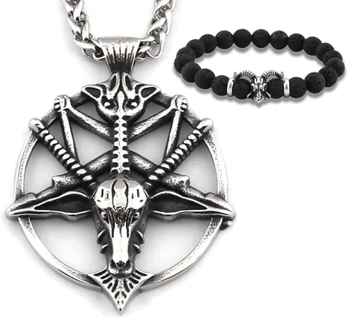 Gungneer Viking Mjolnir Thor Hammer Collar Colgante Con Lobo Bizantino Rey Cadena Oro Mezclado Acero Inoxidable Nórdico Viking Joyería Hombres