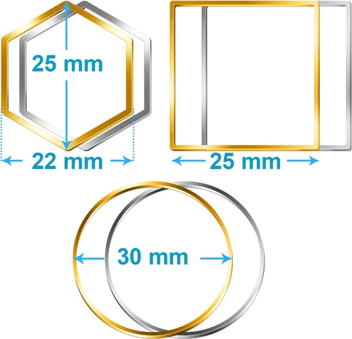 Miniatura 3 de Aros de Cuentas para Pendientes para Hacer Joyas, FANMAOUS Hallazgos de Pendientes Aros Dijes de Pendientes Marco Colgante de Bisel Abierto