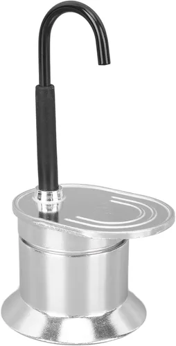 Olla de aluminio de un solo tubo, de 1 taza, con boquilla única, 1.7 fl oz, cafetera italiana deliciosa espresso para acampar al aire libre,