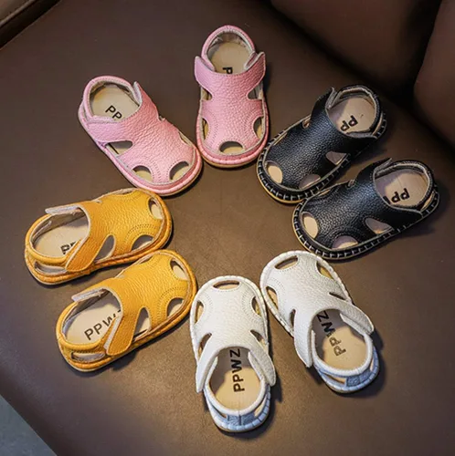 Miniatura 2 de DADAWEN Sandalias atléticas de cuero para exteriores para bebés y niñas