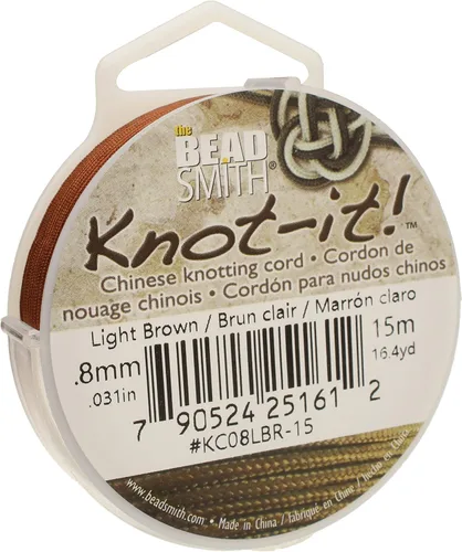 Miniatura 9 de The Beadsmith Knot-it - Cordón de nailon chino, color Siam oscuro, 0.031 in de diámetro, carrete de 49.2 ft