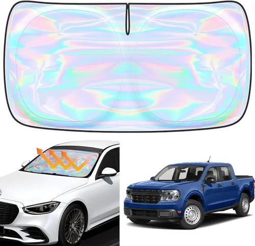 Miniatura 72 de Parasol para parabrisas Rivian R1S R1T 2022-2026 – Parasol compatible con Rivian R1S R1T plegable para ventana delantera, protector de visera solar