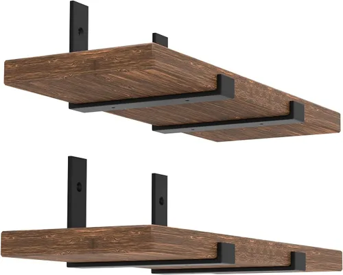 Soporte de estante, soportes de estante flotante resistentes de 10 pulgadas de largo, paquete de 4 soportes para estantes, soportes de soporte de