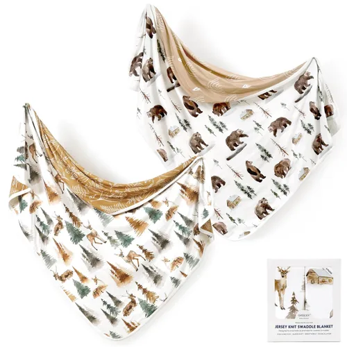 Miniatura 9 de GRSSDER Paquete de 2 mantas de punto súper suaves para bebés niñas y niños, mantas reversibles de doble capa de 34 x 44 pulgadas, extra grandes