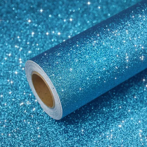 Miniatura 12 de VEELIKE Papel tapiz con purpurina púrpura brillante, para pegar y despegar, papel de contacto con purpurina extraíble de 15.7 x 354 pulgadas