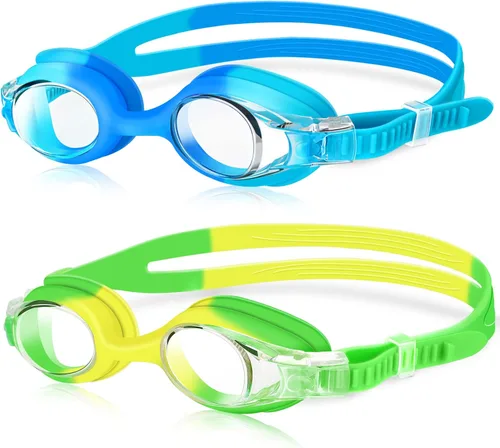 Miniatura 10 de Kids Swim Goggles 2 Pack, Anti Fog No Leak Swimming Goggles for Boys Girls Ages 6-14, Wide View Swim Goggles Kids