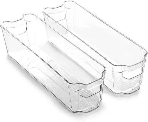 Miniatura 9 de BINO Contenedores de almacenamiento apilables, grandes, paquete de 2 de The Stacker Collection Contenedores de almacenamiento de plástico